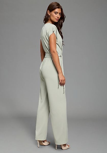 Laura Scott Jumpsuit mit eleganter Wickeloptik und Gürtel günstig online kaufen