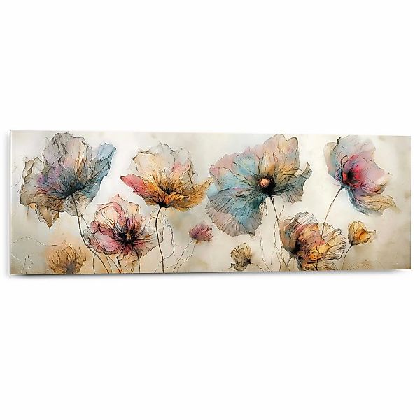 Reinders Deco-Panel "Aquarellblumen", Wohnzimmer - Mehrfarbig - MDF - Blume günstig online kaufen
