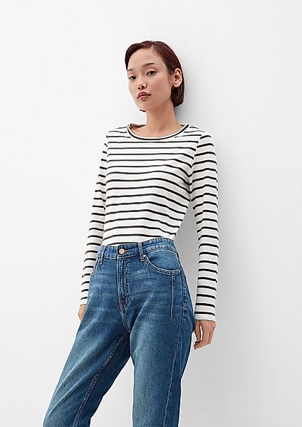 s.Oliver Langarmshirt T-Shirt Gestreiftes Langarmshirt aus Jersey günstig online kaufen