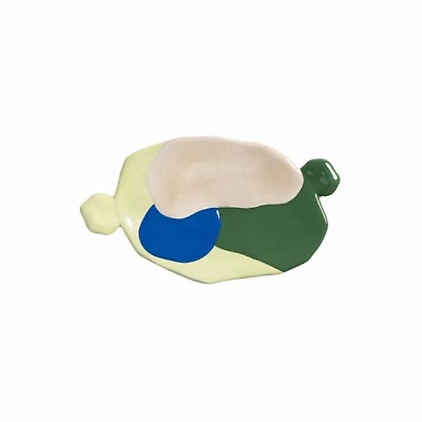 Teller Chunky Medium keramik bunt / 23.5 x 14 cm - Keramik - & klevering - günstig online kaufen