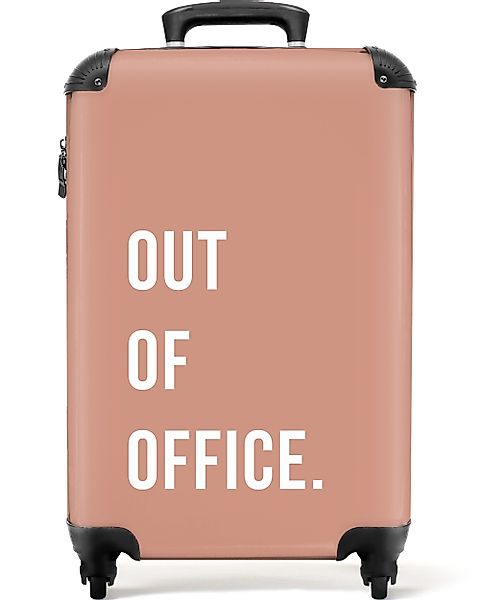 NoBoringSuitcases.com© Hartschalen-Trolley Zitate - Rosa - günstig online kaufen
