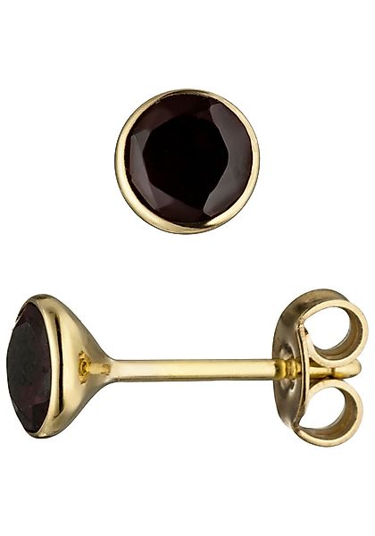 JOBO Paar Ohrstecker, rund 585 Gold günstig online kaufen