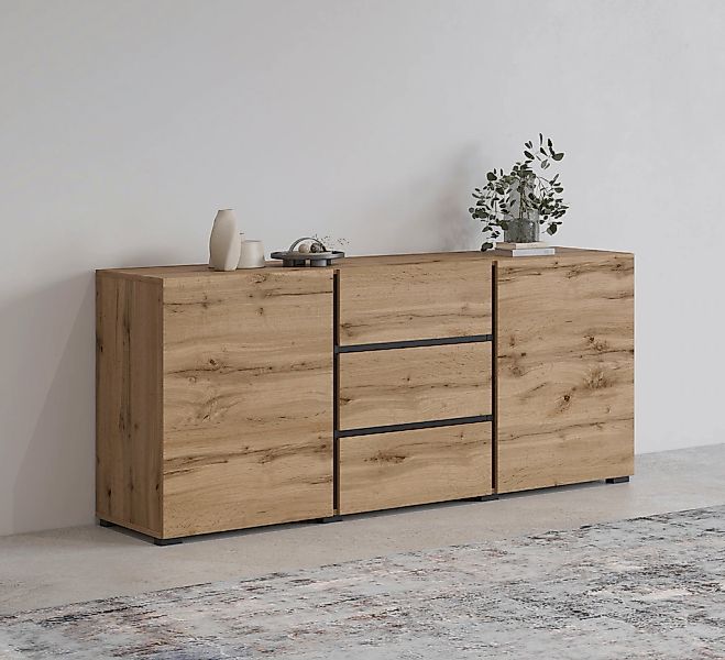 OTTO home Sideboard "Cross, Breite 150 cm, moderne grifflose Kommode, 2Türe günstig online kaufen