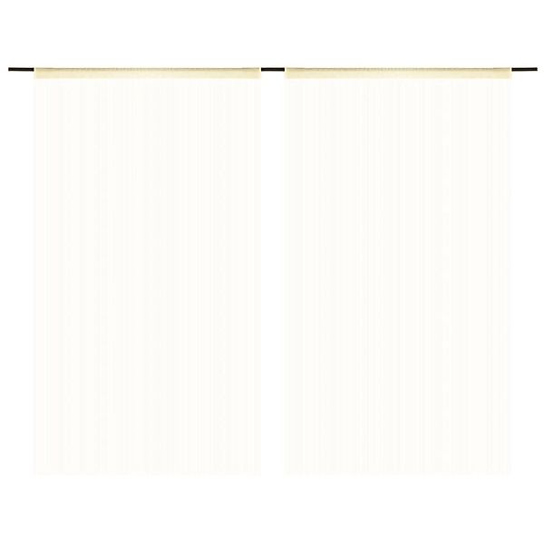 Fadenvorhänge 2 Stk. 140 X 250 Cm Cremefarben günstig online kaufen
