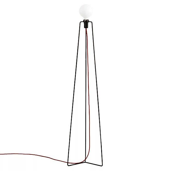 GRUPA Model M3 LED-Stehleuchte schwarz, Kabel rot günstig online kaufen