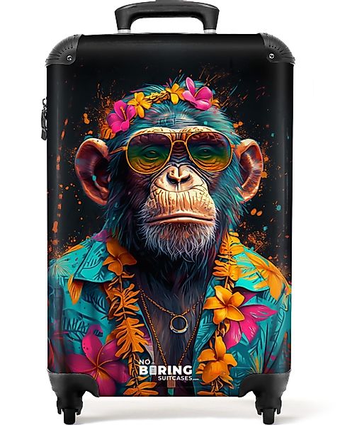 NoBoringSuitcases.com© Hartschalen-Trolley Schimpanse mit Hawaii-Bluse 55x3 günstig online kaufen