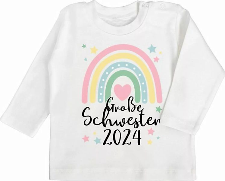 Shirtracer T-Shirt Große Schwester Geschenk 2024 Regenbogen Big Sister Groß günstig online kaufen