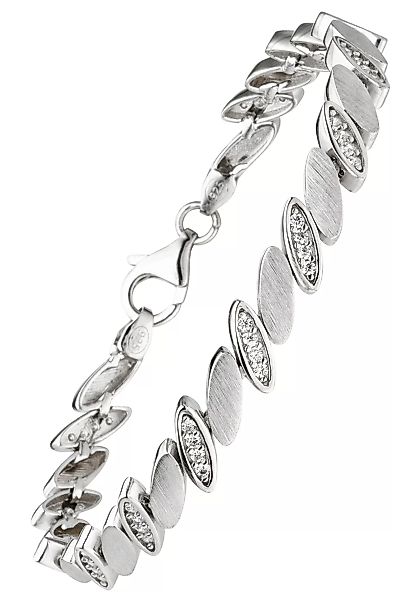 JOBO Armband, 925 Silber matt mit 52 Zirkonia 19 cm günstig online kaufen