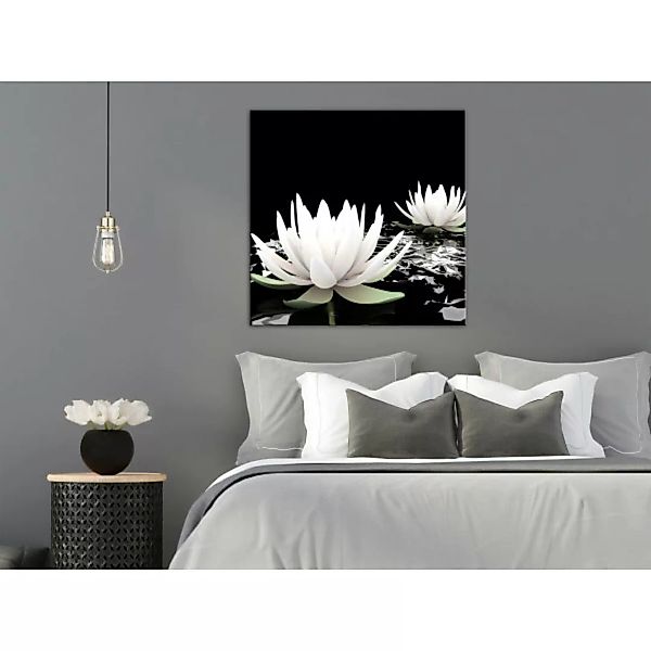 Bild auf Leinwand Lotus Flowers (1 Part) Square XXL günstig online kaufen