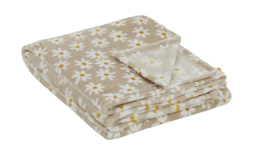 como Plaid  Daisy ¦ beige ¦ Synthetik ¦ Maße (cm): B: 130 Dekokissen & Deck günstig online kaufen