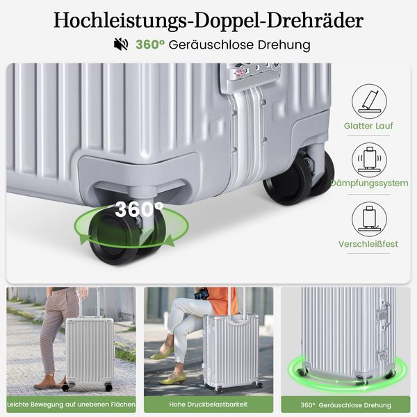 Coolhut Handgepäck-Trolley Reisekoffer Hartschalen-Koffer Alu-Rahmen mit günstig online kaufen