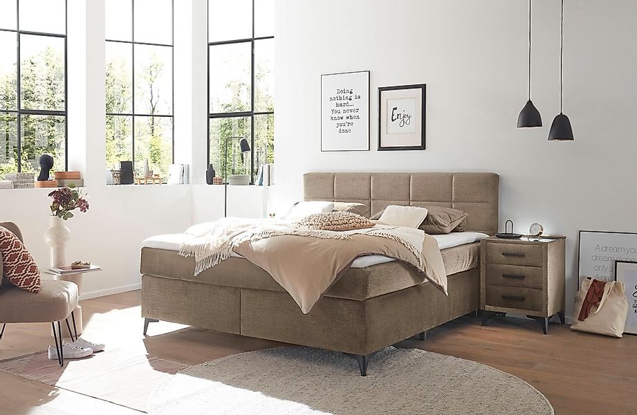 ED EXCITING DESIGN Boxspringbett "Navarra", wahlweise mit Matratze günstig online kaufen