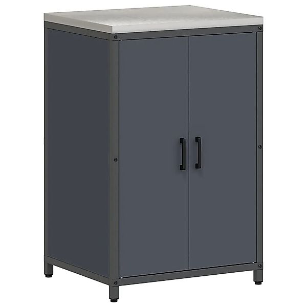 vidaXL Küchenaufbewahrung mit Regal Anthrazit 60 x 50 x 92 cm Stahl 874991 günstig online kaufen