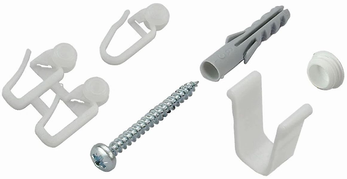 Liedeco Sichtschutzbefestigungen Zubehör-Set "für 2-3-läufige Gardinenschie günstig online kaufen