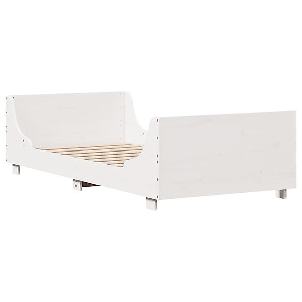 vidaXL Bett Massivholzbett ohne Matratze Weiß günstig online kaufen