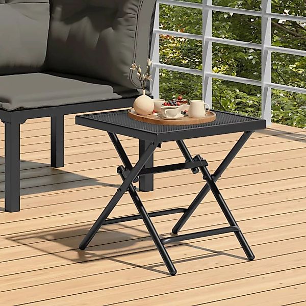 vidaXL Gartentisch Gartentisch Klappbar Anthrazit 38x38x38 günstig online kaufen