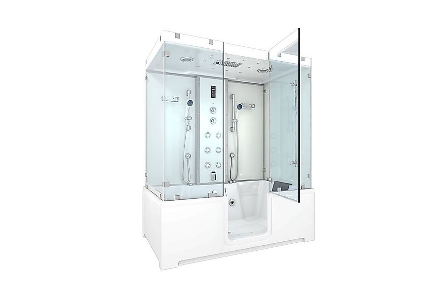 AcquaVapore Grossraumdusche Kombination Badewanne Dusche K88-WS-EH-C-ALL Du günstig online kaufen
