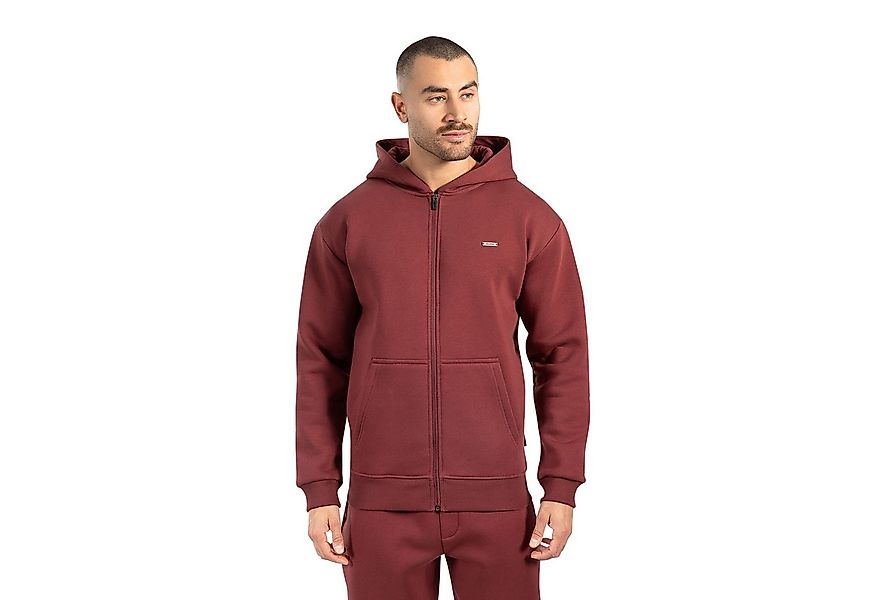 Smilodox Kapuzenstrickjacke Ilyas, Oversize Zip Hoodie, Strickjacke mit Log günstig online kaufen