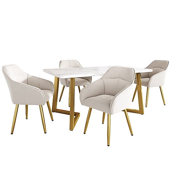 Sweiko Essgruppe Moderner Küchentisch Set, (Polsterstuhl günstig online kaufen