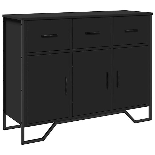 vidaXL Sideboard Schwarz 97x32,5x74,5 cm Holzwerkstoff 848559 günstig online kaufen