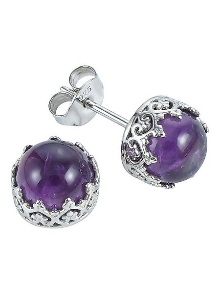 mantraroma Paar Ohrstecker Ohrstecker NAPULO aus 925 Silber mit Amethyst (P günstig online kaufen
