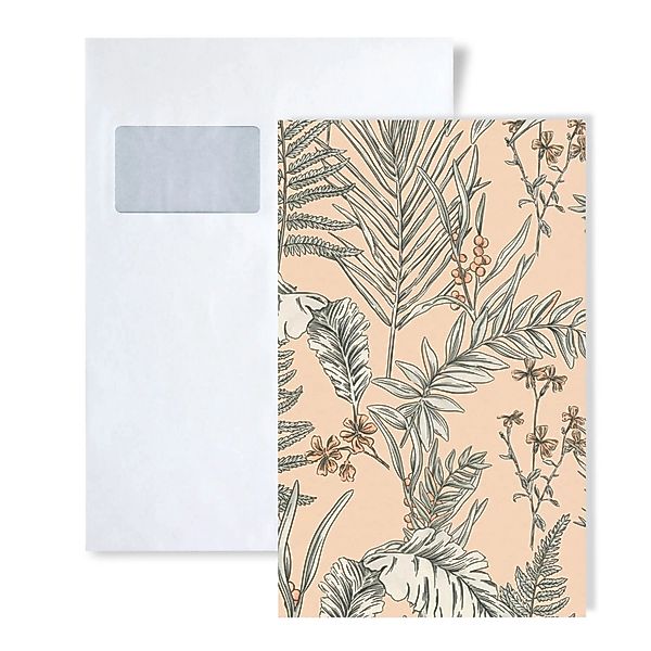 PROFHOME 1 MUSTERSTÜCK S-394342-GU DIN A4 MUSTER der Floralen Tapete günstig online kaufen