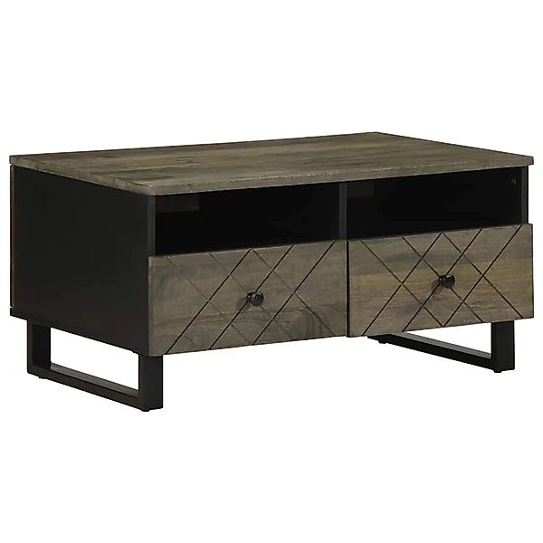 vidaXL Couchtisch Schwarz 80x54x40 cm Massivholz Mango 4017697 günstig online kaufen
