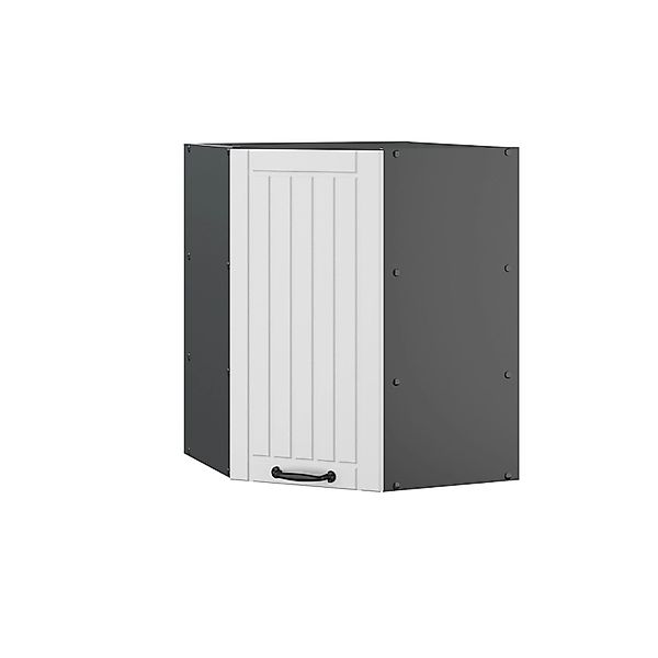 Vicco Eckhängeschrank Fame-Line Küchen-Eckschrank Weiß Landhaus/Anthrazit 5 günstig online kaufen
