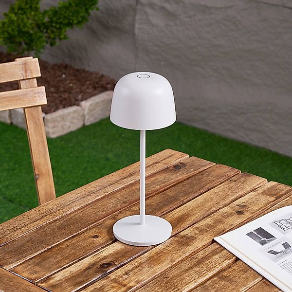 Lindby LED-Akku-Tischleuchte Arietty, weiß, dimmbar, IP65 günstig online kaufen