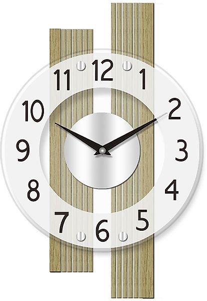AMS Funkwanduhr F5875 (Quarzuhr,Holz,Wohnzimmer,Esszimmer,Küche,Made in Ger günstig online kaufen