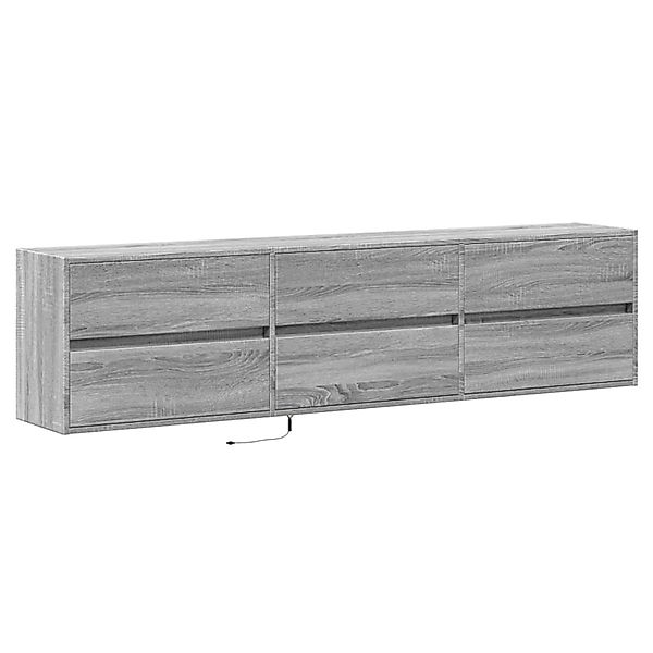 vidaXL TV-Wandschrank mit LED Grau Sonoma 180x31x45 cm 3307938 günstig online kaufen