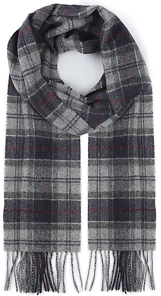 Barbour Schal Tartan Lammwolle Grau - günstig online kaufen