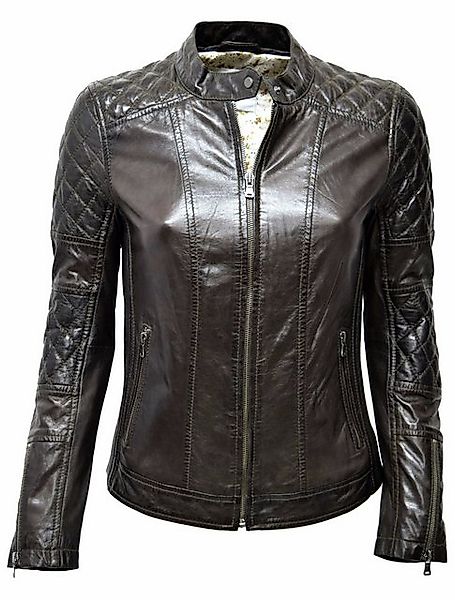 Zimmert Leather Lederjacke Dreamy gesteppte Arme, washed Leder, stehkragen, günstig online kaufen