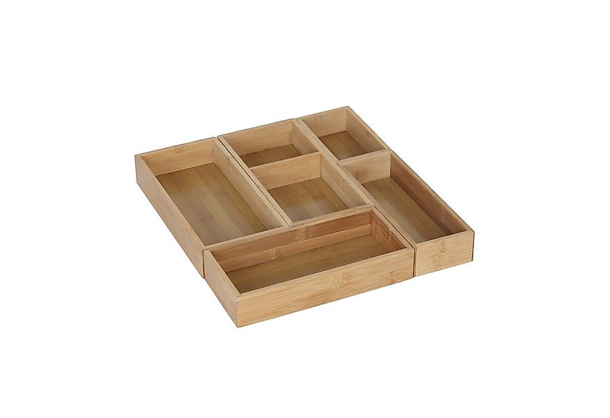 relaxdays Besteckkasten 5tlg. Schubladeneinsatz aus Bambus (5 St) günstig online kaufen