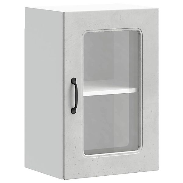 vidaXL Küchen-Hängeschrank mit Glastür Kalmar Betongrau Holzwerkstoff 85353 günstig online kaufen