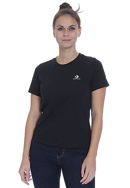 Converse Damen T-Shirt EMBROIDERED STAR CHEV LEFT CHEST 10020804 001 Black günstig online kaufen