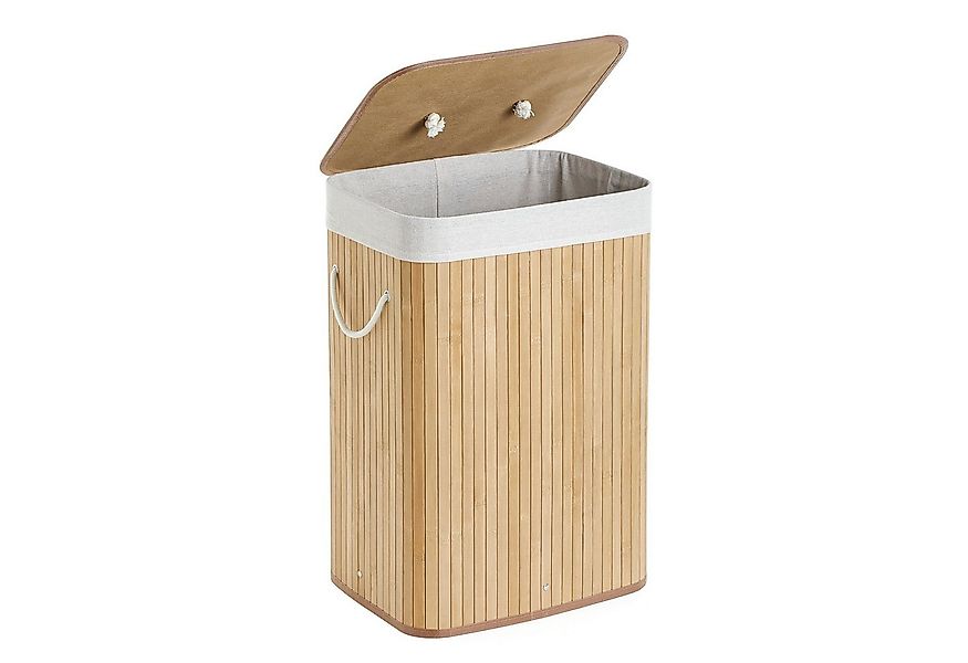 Mondeer Wäschekorb Wäschesammler aus Bambus (1 St), 72L, 40 x 30 x 60 cm günstig online kaufen