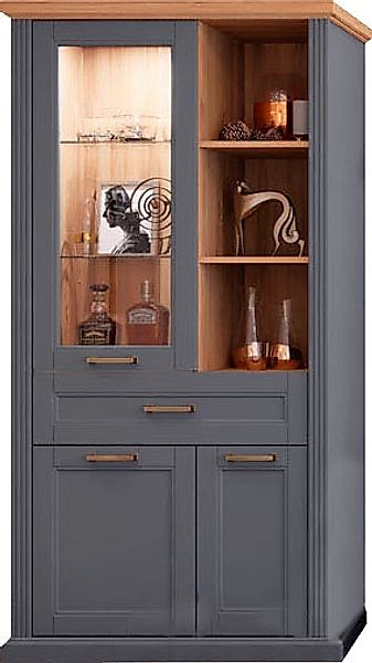 Home affaire Vitrine "Tara" (H/B/T): 200/101/48cm, lackiert mit wasserbasie günstig online kaufen