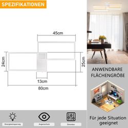 ZMH LED Deckenleuchte Wohnzimmer Modern Deckenlampe günstig online kaufen