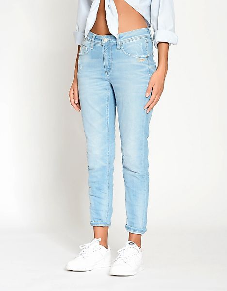 GANG Relax-fit-Jeans "94AMELIE CROPPED", mit Abriebeffekten günstig online kaufen