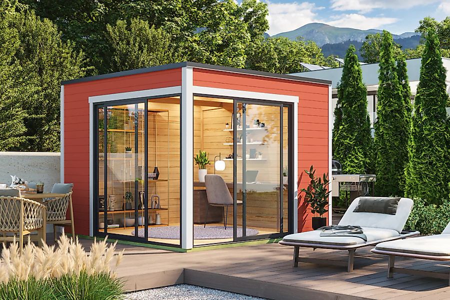 Nordic Holz Gartenhaus "Palermo 3" mit großen Glasflächen günstig online kaufen