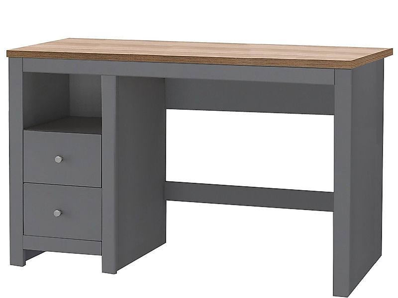 loft24 Schreibtisch Eddie, Arbeitstisch mit 2 Schubladen im Landhausstil günstig online kaufen