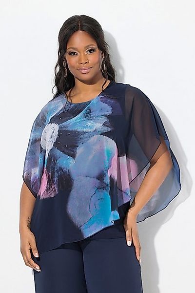 Ulla Popken Longbluse Chiffonbluse Blüten Oversized günstig online kaufen