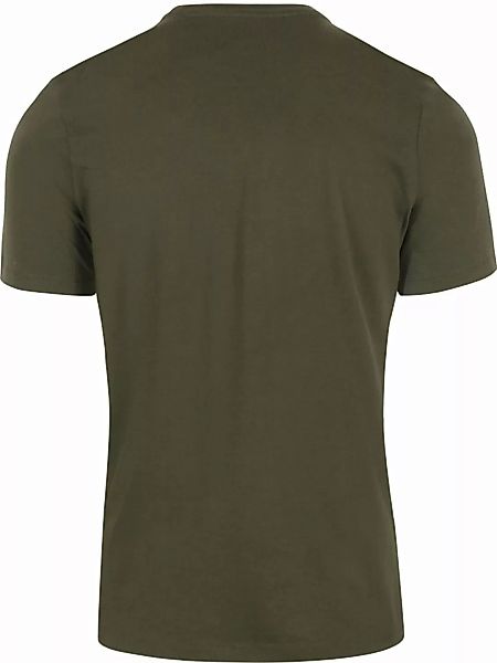 KnowledgeCotton Apparel T-Shirt Olivgrün - Größe M günstig online kaufen