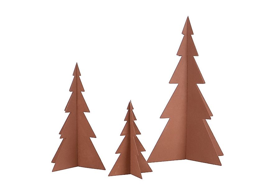 UNUS HOME Dekobaum Auftsteller Bäume als 3er Set in Rostoptik (UNUS Tannenb günstig online kaufen