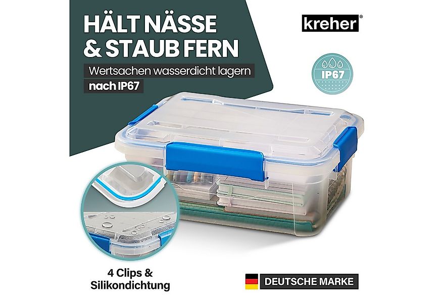 Kreher Aufbewahrungsbox mit Deckel und Dichtungsring (IP67) in verschiedene günstig online kaufen