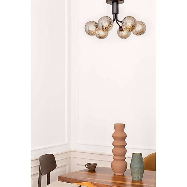 Nuura Deckenleuchte Apiales 6, schwarz/rauchgrau, Ø 50 cm günstig online kaufen