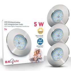 B.K.Licht LED Einbaustrahler LED Badeinbauleuchten 30mm günstig online kaufen