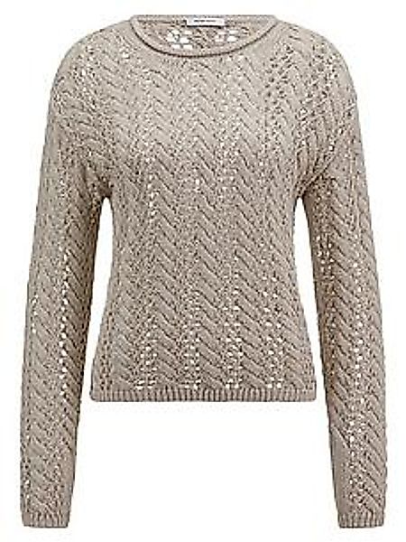 Rundhals-Pullover Peter Hahn beige günstig online kaufen