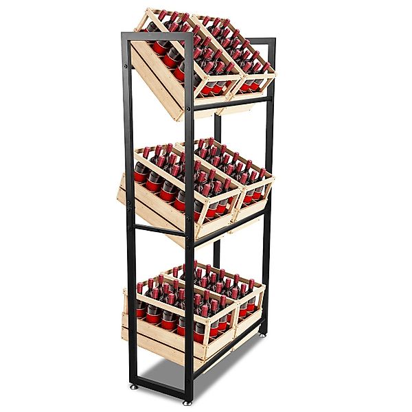 Clanmacy Standregal Getränkekistenregal Getränkeregal 71x30x140cm günstig online kaufen